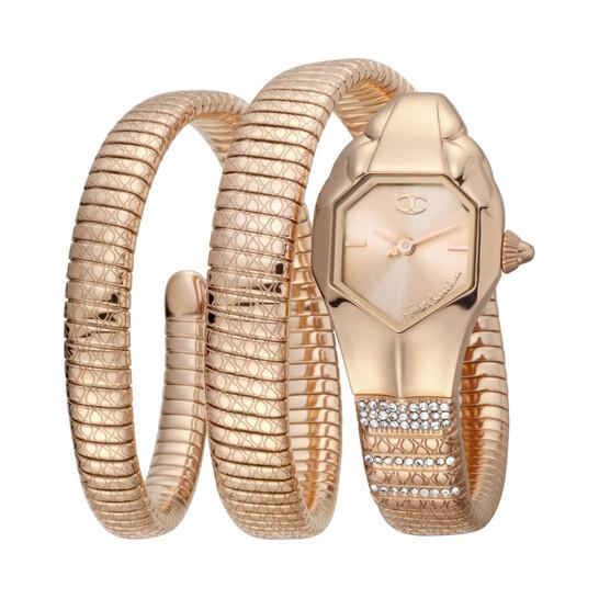 Ladies Glam Snake Gold Dial Watch (JC1L112M0035)