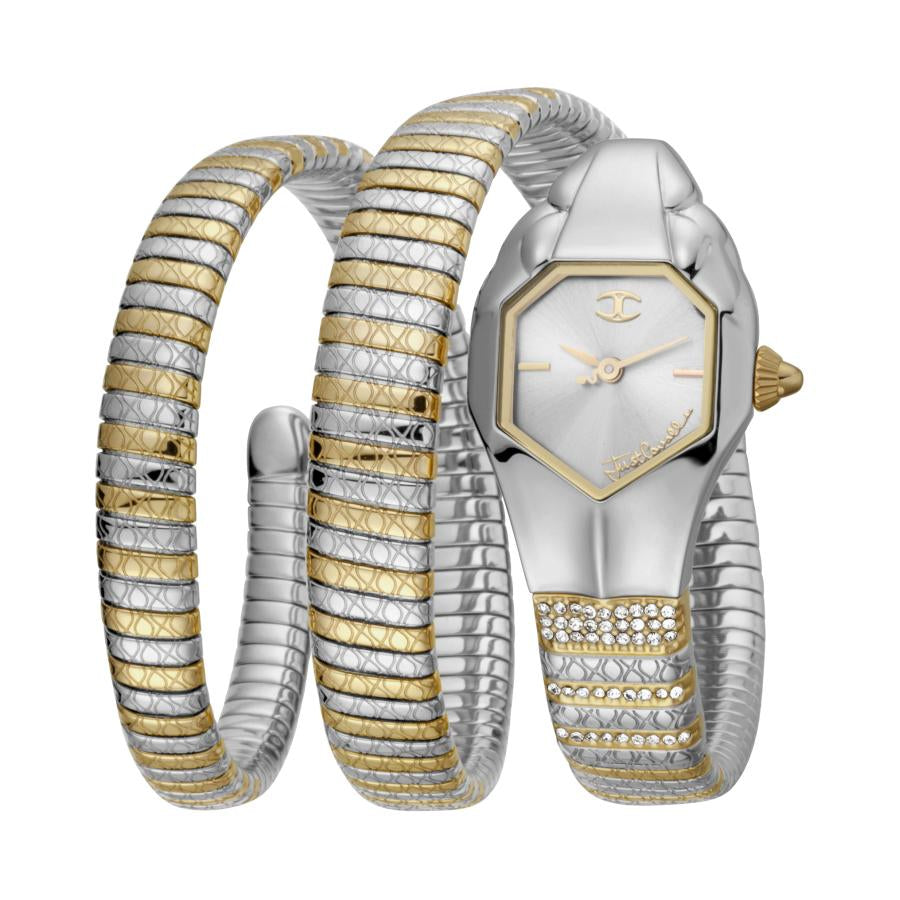 Ladies Glam Snake Two-Tone Silver Dial Watch (JC1L112M0045)
